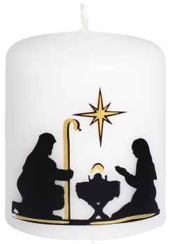 Weihnachtsstumpen-Set, "Krippe" VE4